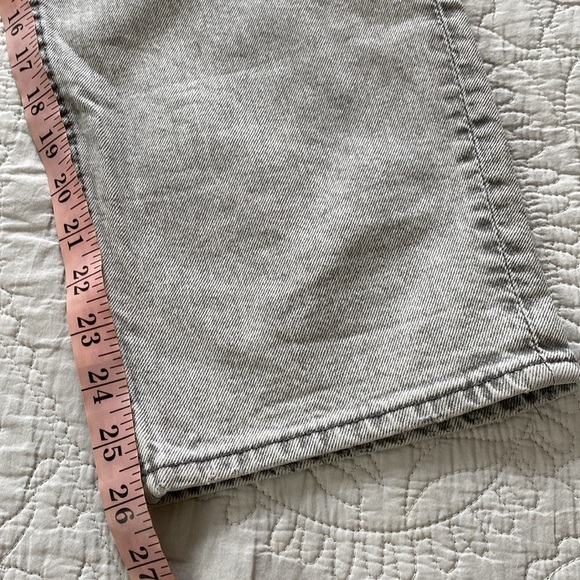 H&M High Rise Straight Leg Denim Jeans Light Acid Wash Gray Size 12 - Picture 12 of 14